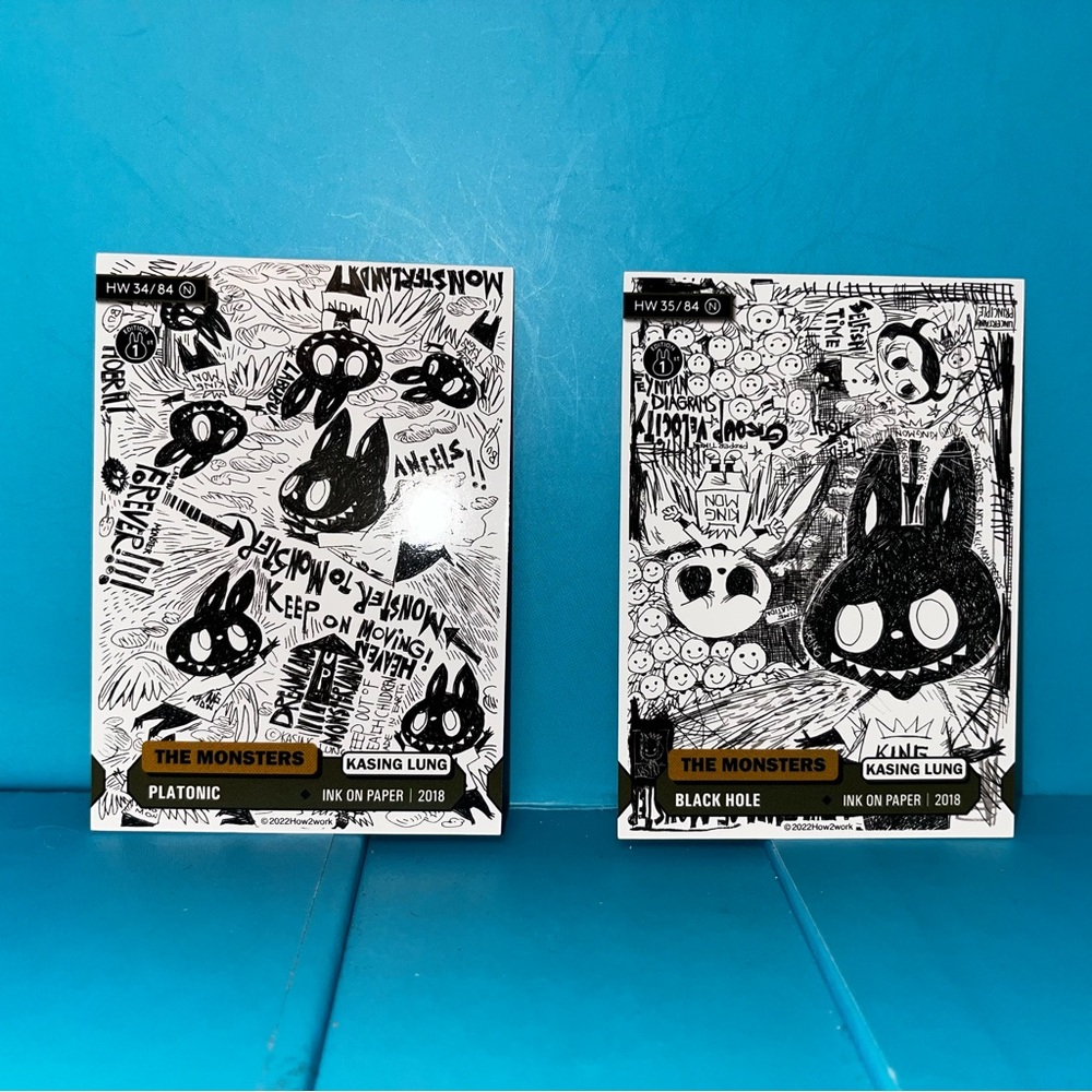 ⭐️ How2Work The Monsters Series 1 Collectible Trading Cards - 1st Ed. - 2 cards